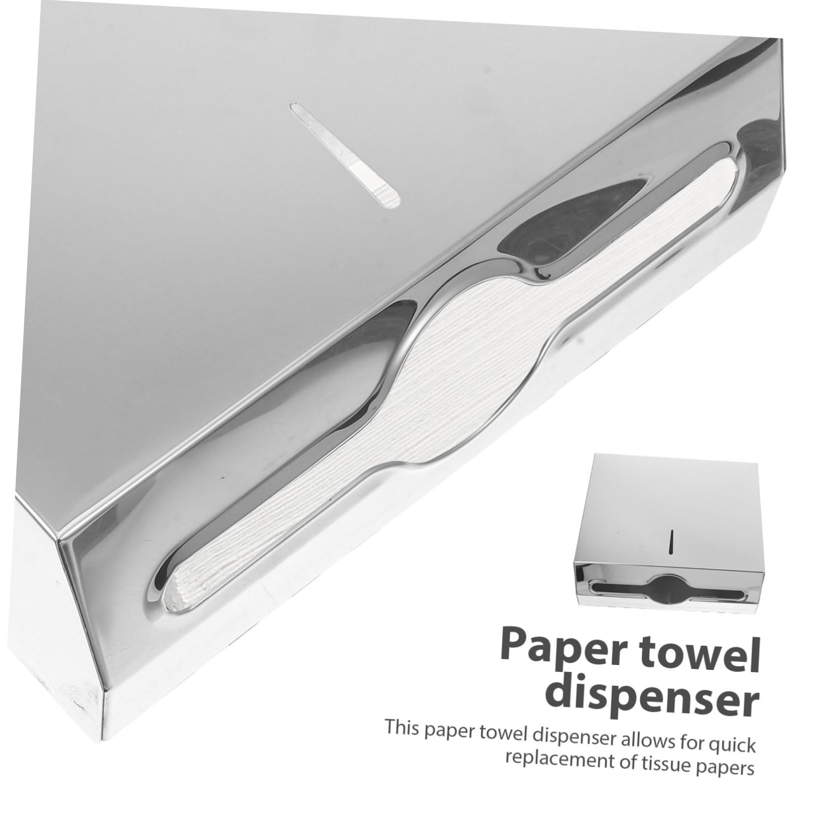 PartyKindom Dispensador De Toallas De Papel Montaje Pared Soporte De Inoxidable para Baños Públicos y Hospitales Diseño Duradero y Fácil Instalación