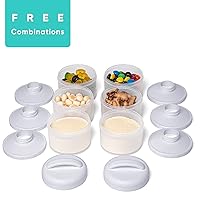 Vista 3 de Termichy Dispensador de fórmula apilable, contenedor portátil de leche en polvo, paquete de 2, gris