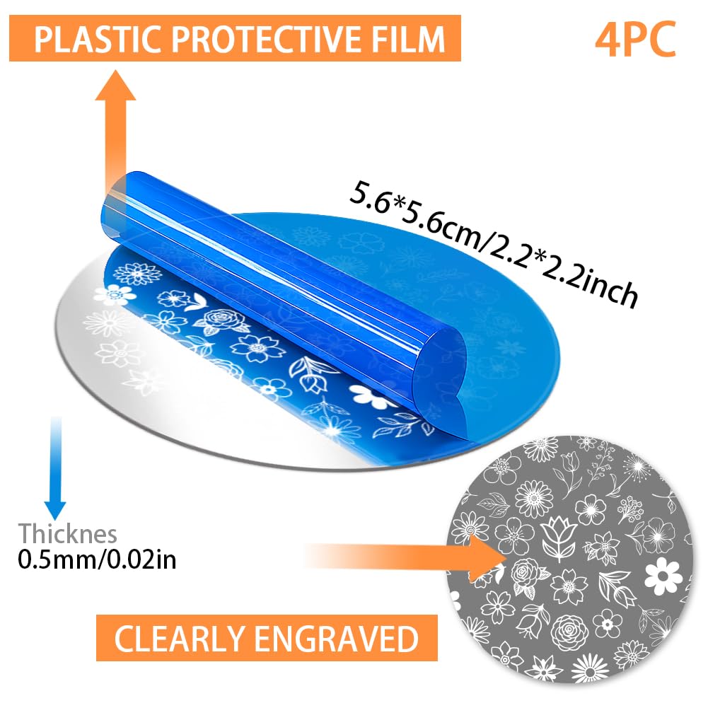 PH PandaHall 4pcs Plaques de Stamping pour Ongles Fleurs Miniatures Pochoirs pour Ongles Petites Feuilles Papillons Modèles de Nail Art Plaque Image Acier Inoxydable avec Outil pour Printemps Manucure