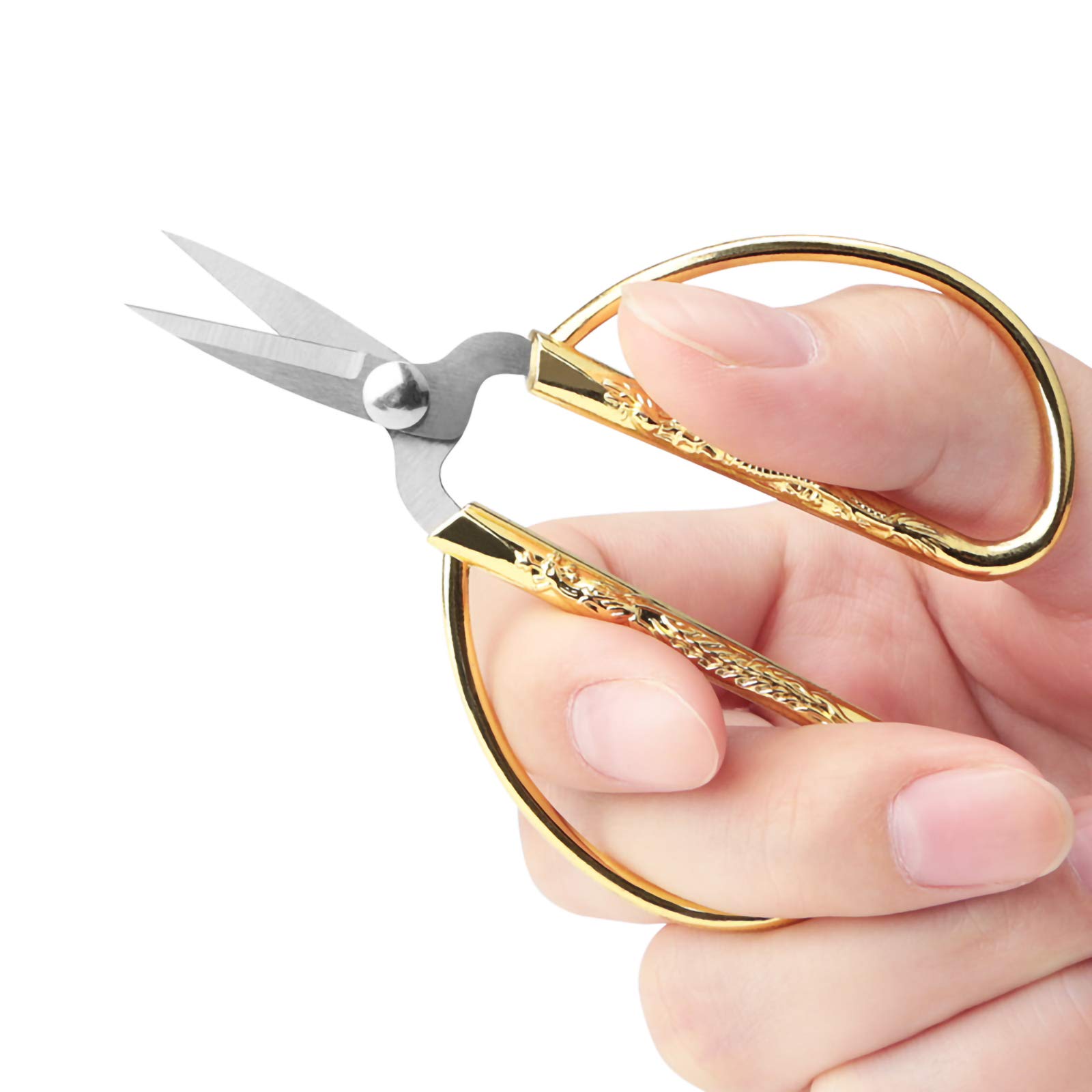 Craft Scissors Lightweight,Comfort Grip Classic Totemic Handles Needlework Embroidery Scissors(Small)