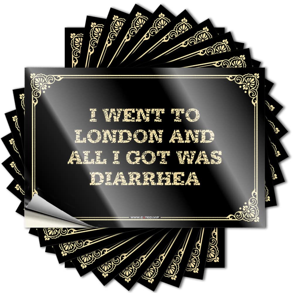 Decals for Car Funny Drinking Uv Resistant I Went to London and All Got was Diarrhea | Magnetic Bumper Stickers Adults