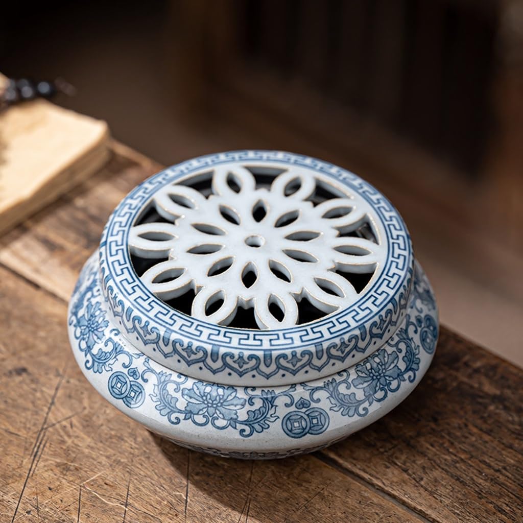 Amazon｜陶器の香合 蓋付き コイル香炉 コーン香炉ホルダー お香