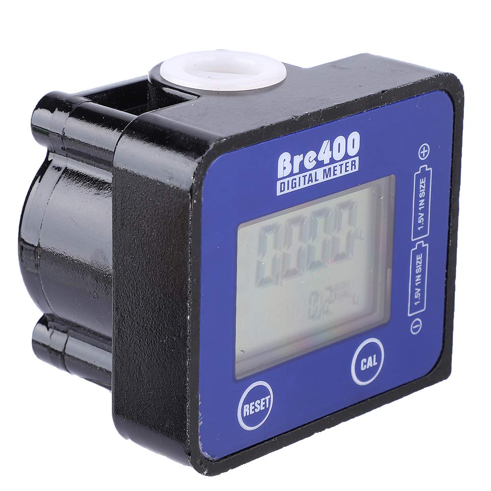 Misuratore di Portata dell'Acqua, Misuratore di Portata 1/2" Misuratore di Portata Dell'olio Contametro Display LCD 1% di Alta Precisione per Benzina Blu