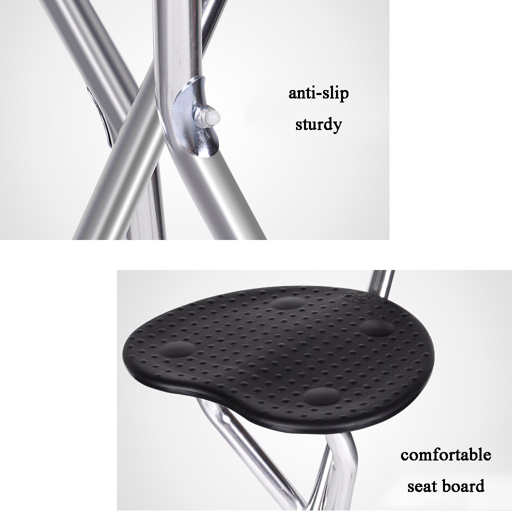 Bastón plegable Bastón plegable 4 Niveles de altura ajustables para hombres Mujeres Tercera edad para personas con artritis para discapacitados y ancianos Bastón con 3 patas Base resistente Máx. 200kg