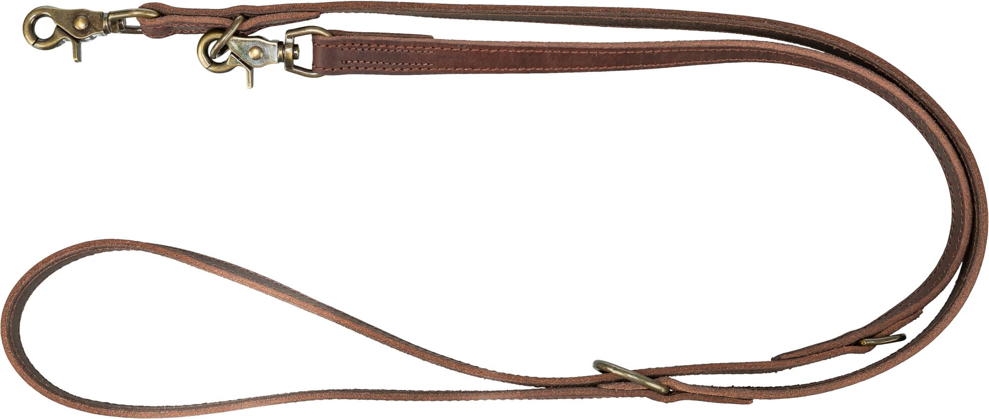 Trixie 19003 Rustic - Guinzaglio in Pelle grassa, L - XL: 2,00 m/25 mm, Marrone Scuro