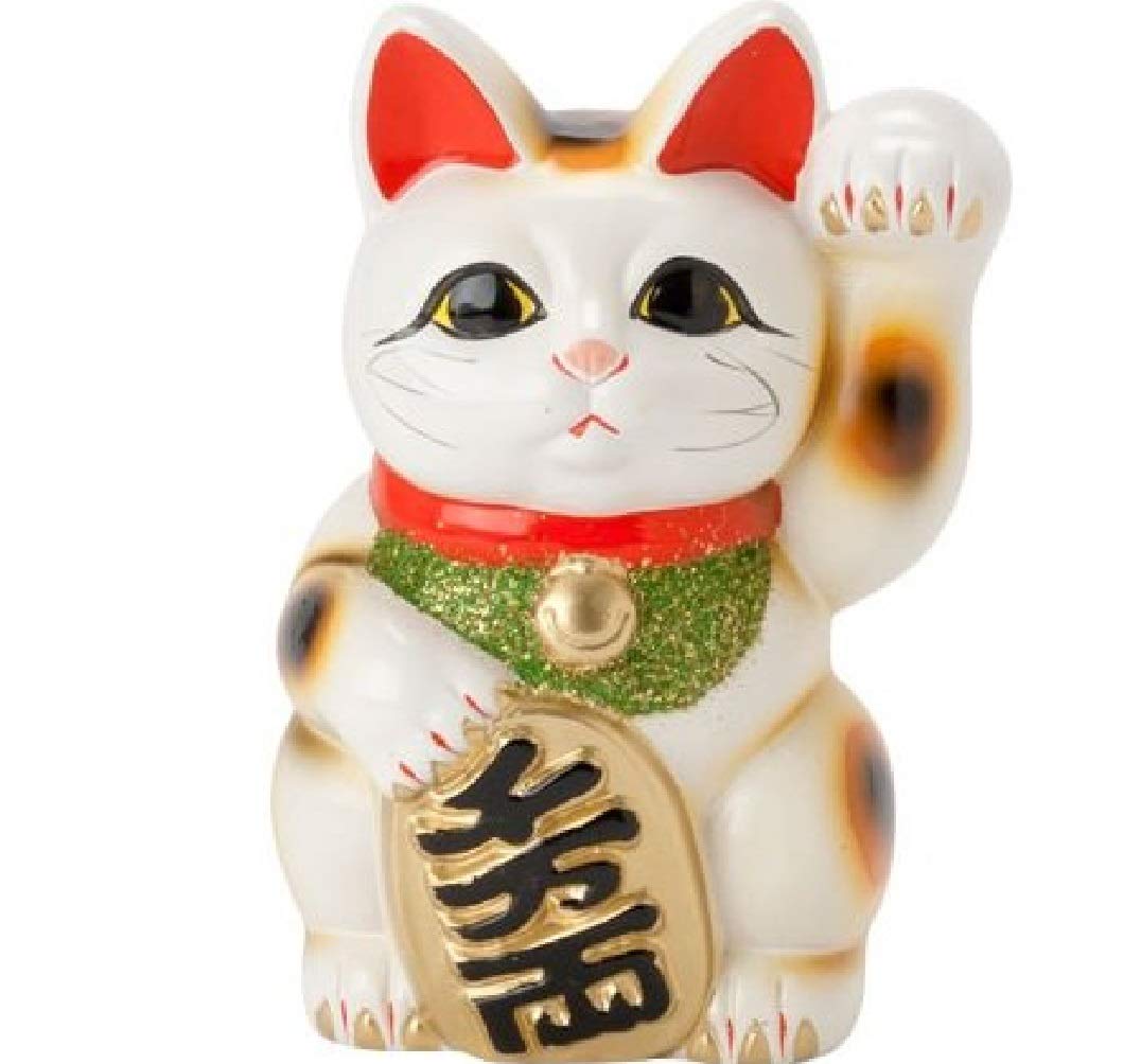 【在庫処分】白 小判猫 5号 人を招く左手 招き猫 常滑焼 Amazon.co.jp: 白 小判猫 5号 人を招く左手 招き猫 常滑焼 : ホーム