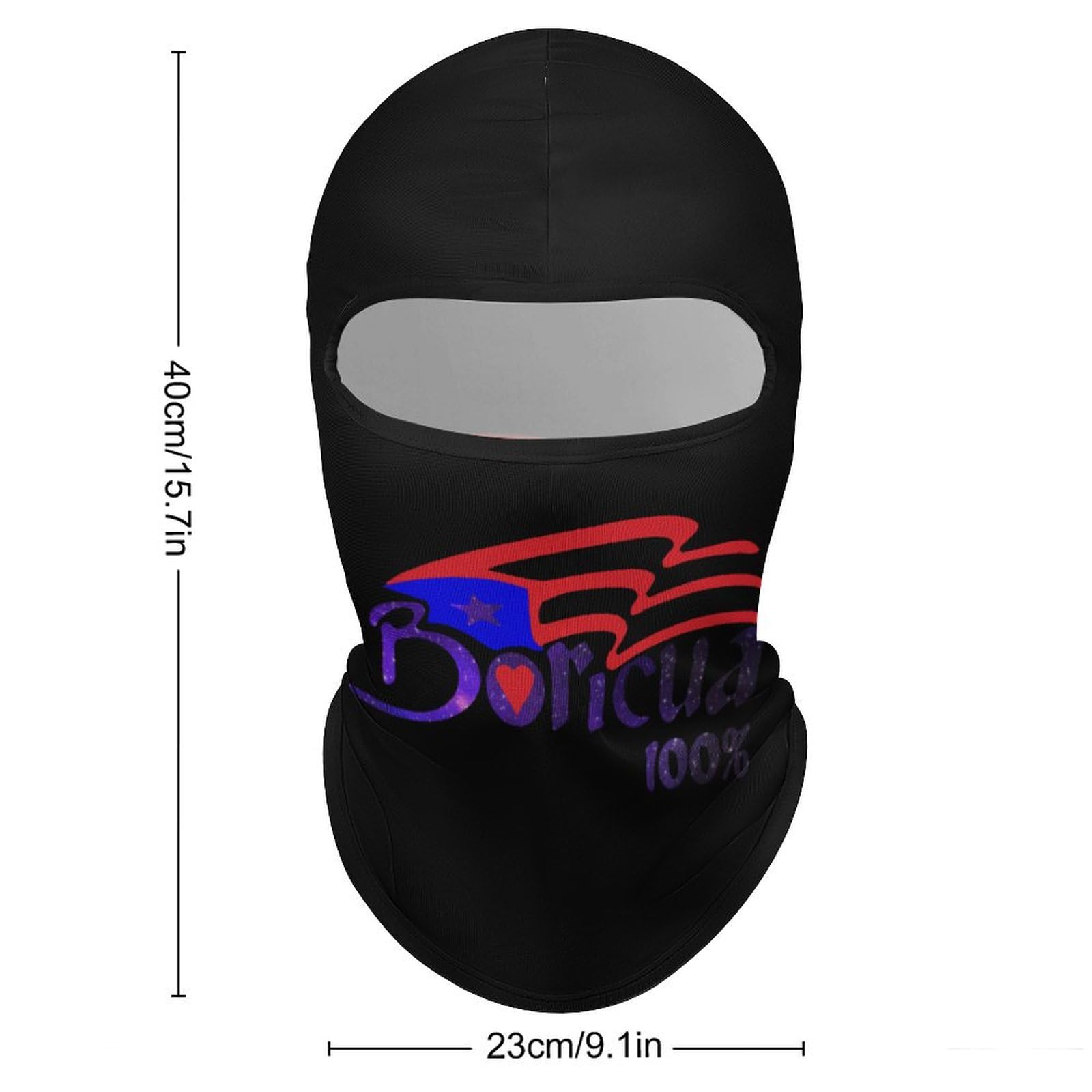 Galaxy Boricua 100% Puerto Rico Flag Balaclava Face Mask Ski Full Face Mask Windproof Sun UV Protection Hood for Women Men
