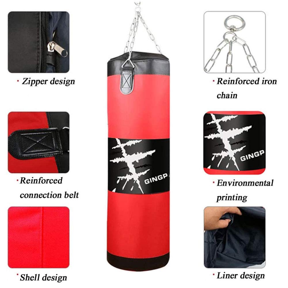 AIZYR Tela di Oxford Sacchi di Sabbia con Catena E Fibbia di Sicurezza, Non Riempito Casa Sacco da Boxe da Boxe Equipaggiamento da Palestra, per Allenamento MMA/Kick Boxing/Arti Marziali