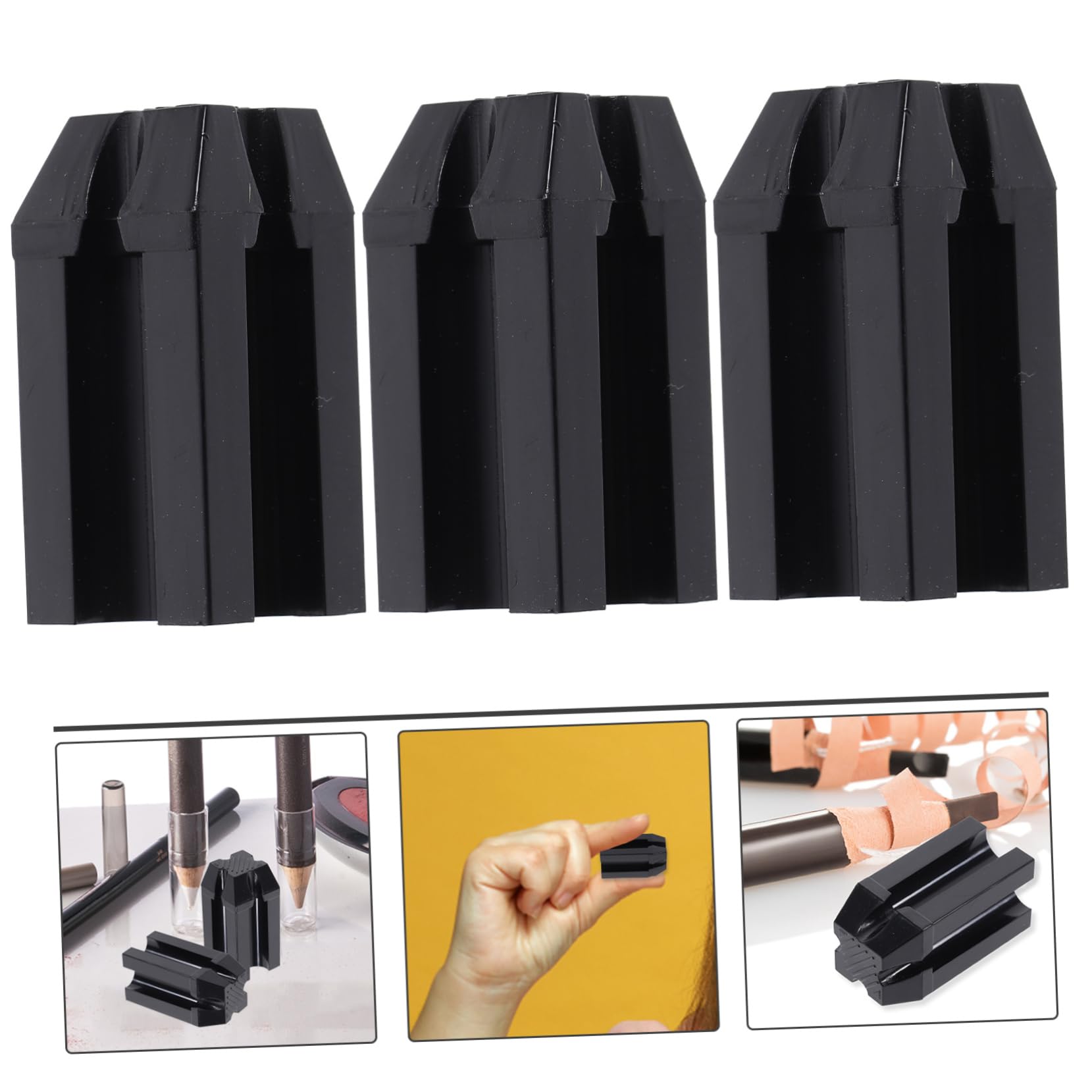 Balacoo 2sets Makeup Supplies Brow Pencil Sharpener Eyebrow Liner Sharpener Makeup Wide Use 3pcs*2