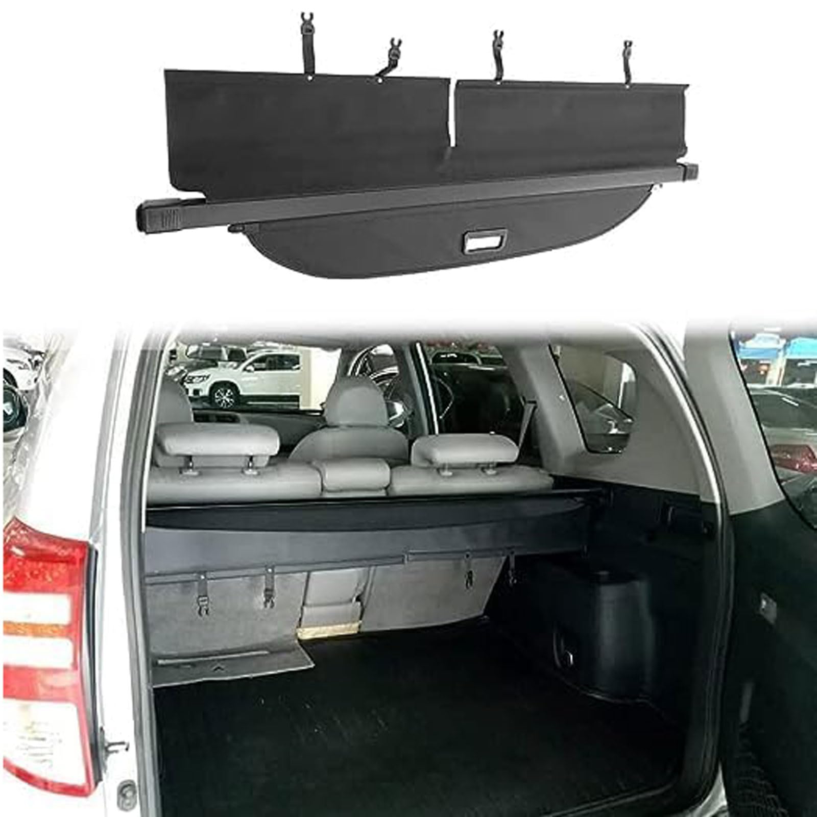 Plage arrière rétractable pour Toyota RAV4 2013 à 2018 : protégez vos bagages des regards