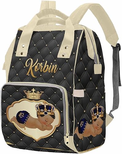 M YESCUSTOM Mochila de pañales con nombre personalizado, mochila de lactancia personalizada para mamá, mochila de viaje personalizada para mamá,