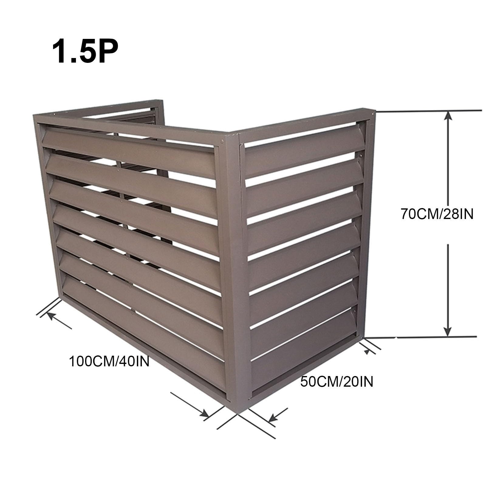 Cubre Aire Acondicionado Exterior,Cubierta de Aire Acondicionado de Aluminio，Cubierta Protectora,Cubierta de Salida de Aire,Cubierta de Aire Acondicionado Exterior,Apto para Interior y Exterior (C