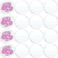 Vista 7 de 20 piezas de lámina acrílica circular transparente de 4 pulgadas, disco de plexiglás transparente, letrero acrílico redondo para marcadores