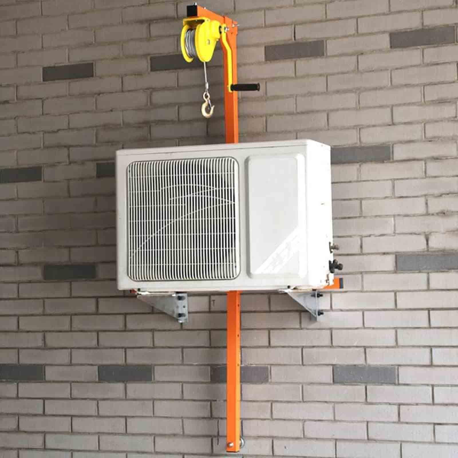 Strumento di sollevamento per carichi pesanti per sistemi di climatizzazione, gru manuale con capacità di 299,8 kg per installazione esterna, altezza 15,7 m