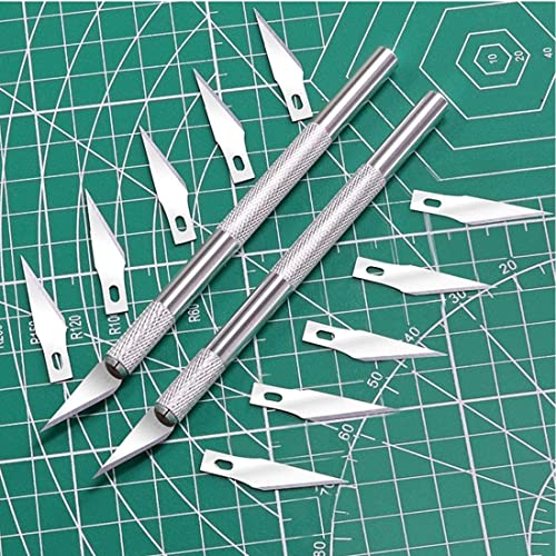 Image of Deziine�.Fx Detail Pen Knife with 20 Interchangeable Blades for Carving & Mat Cutter Cutting