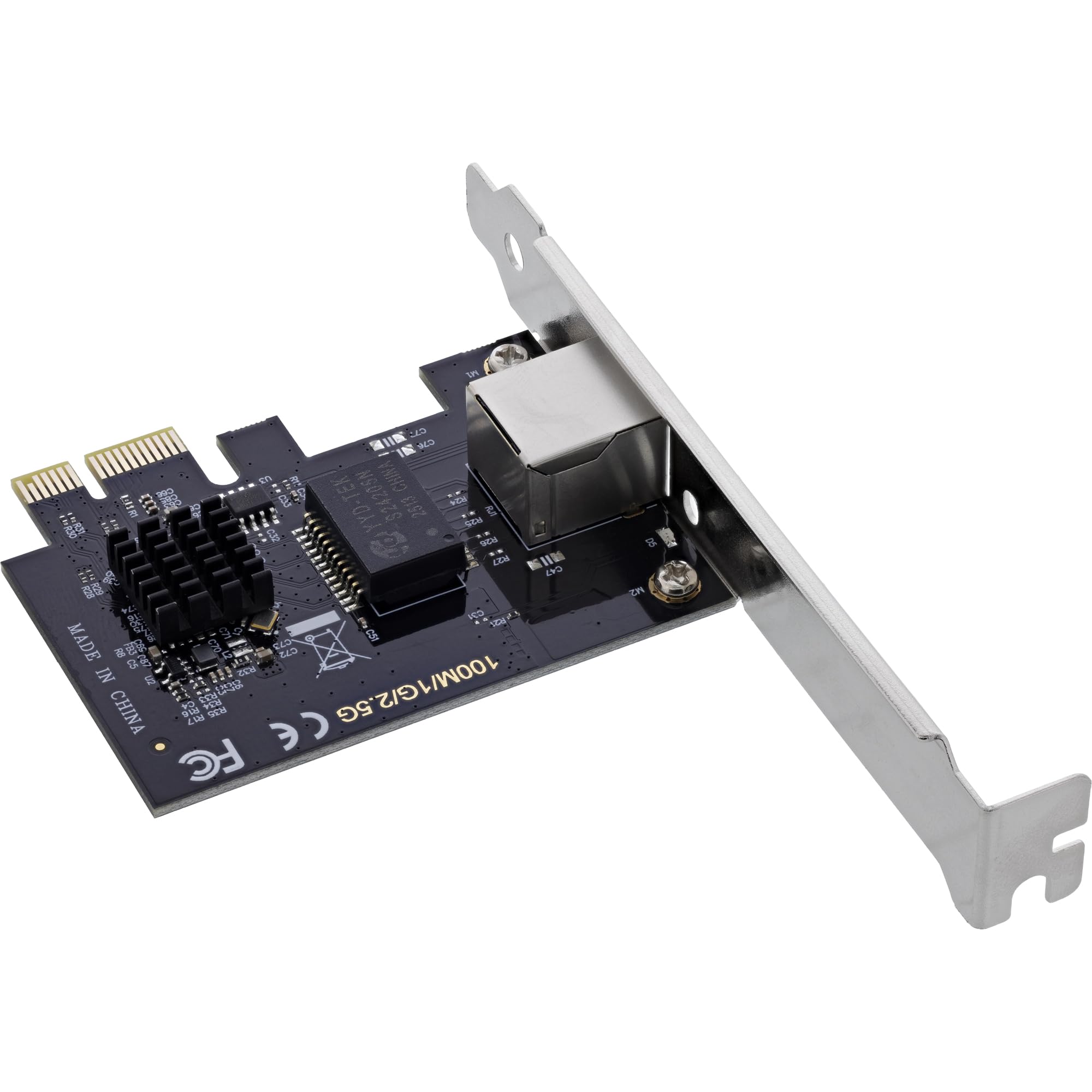 Inline 2,5-Gigabit karta sieciowa do PC, PCIe x1, karta RJ45 LAN, Realtek RTL8125B, Wake-on-LAN, VLAN, kompatybilna z Linux, 55125T