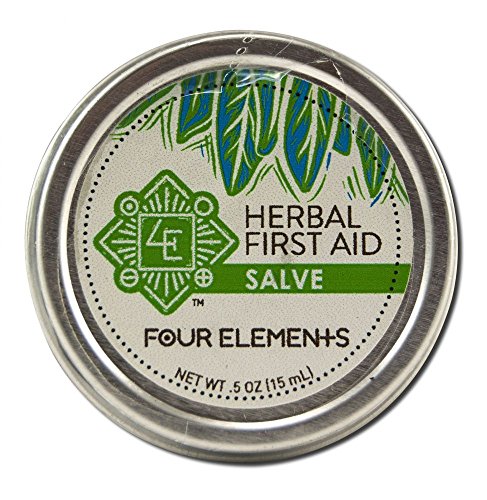 Four Elements 4E Herbal First Aid Salve - 0.5 oz | Natural Organic Ingredients To Support A Healthy Skin Function