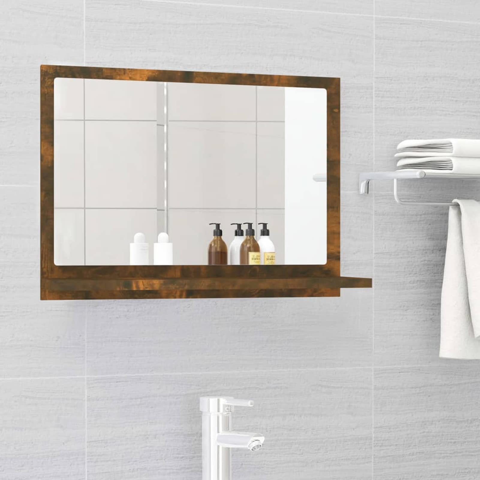 Specchio Athena Con Mensola - 37x50cm Per Bagno O Ingresso Con Ripiano Pratico - Foto 12