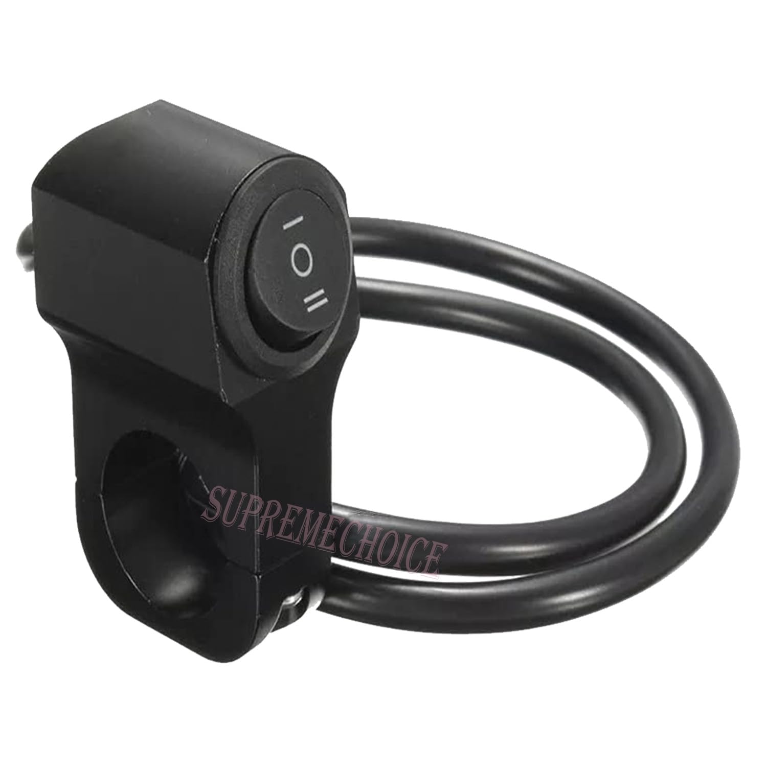 Supreme Choice Bike M2-SW Waterproof Universal Multi-Function Mode 3 Way Handlebar On-Off-On Switch Button DC 12V Operate Fog Lamp Headlight Black For Hero Passion Pro