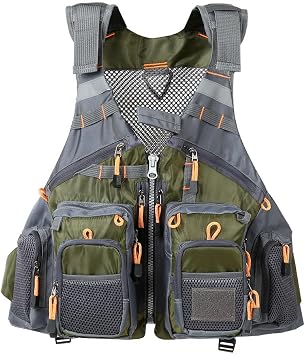 Multifunctional Kayak Life Jackets for Adults - Fishing, Multi Pocket Portable Detachable Clothing with Floating Material Breathable Life-Saving Rock Fishing