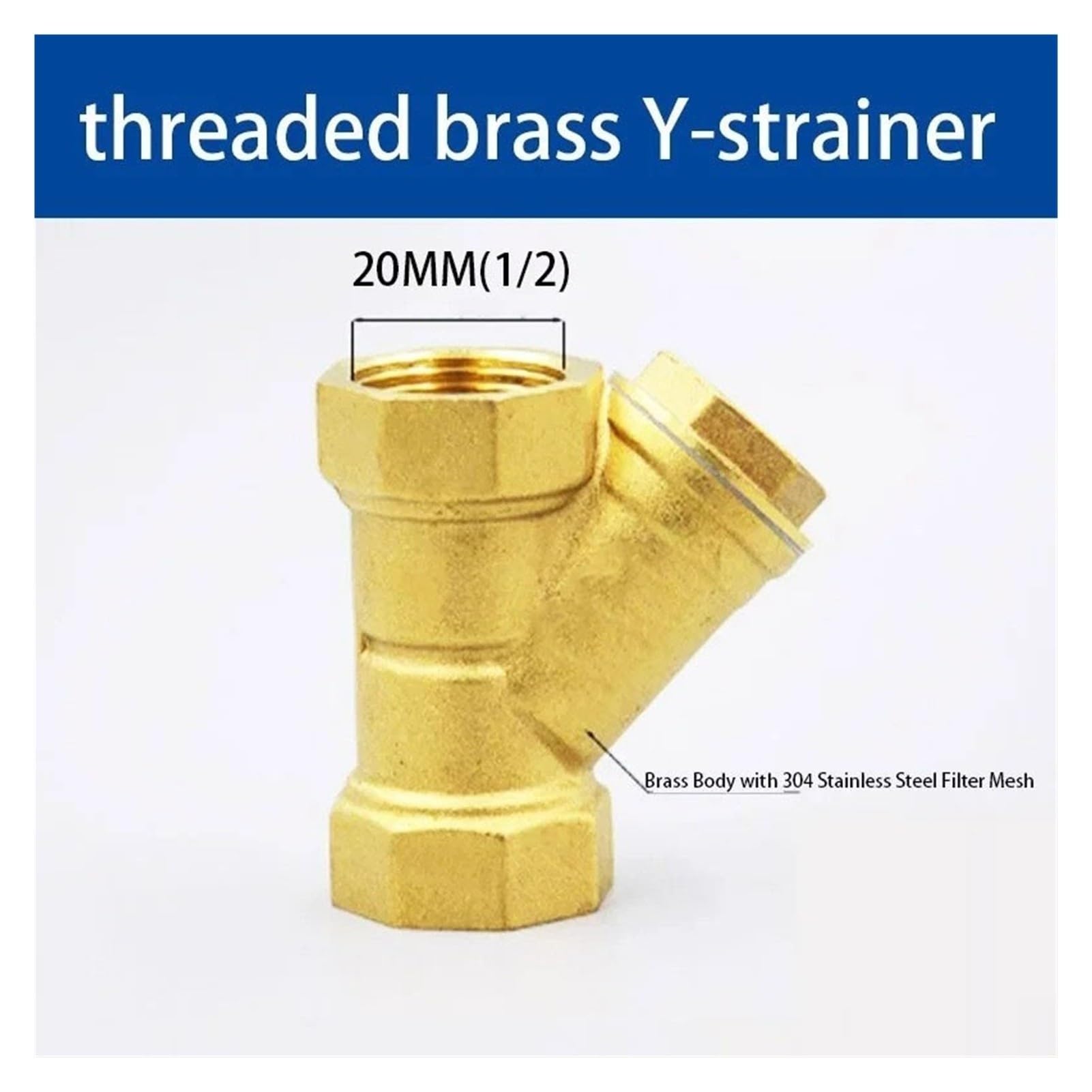 1 valve de filtre en laiton en forme de Y.