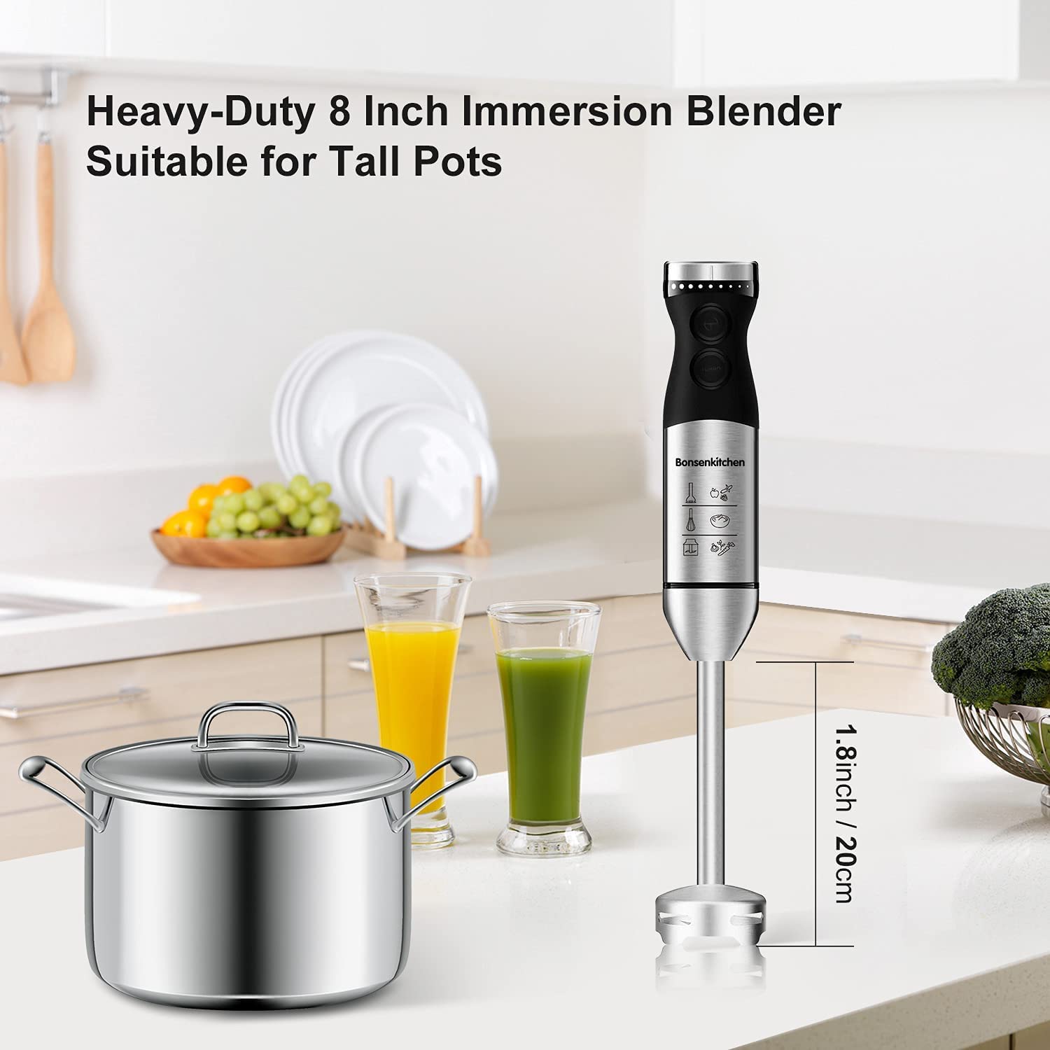 Amazon | Bonsenkitchen ハンドブレンダー ハイパワー ハンド