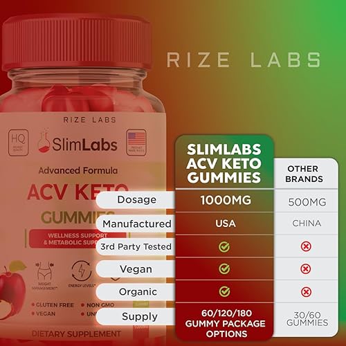 Miniatura 6 de Slim Labs - Gomitas para perder peso Slim Labs (3 unidades) - Gomitas Slim Labs Keto+ACV SlimLabs para dieta de grasa abdominal Gomitas AC Gomitas