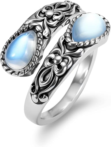 Boho Silver Gemstone Ring