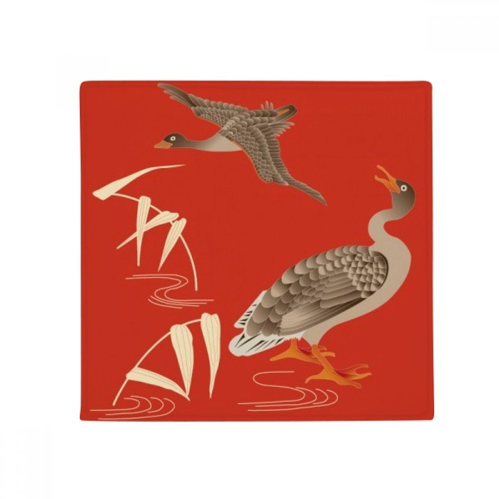 Tapis pour animaux antidérapant rouge japonais 80cm lavable
