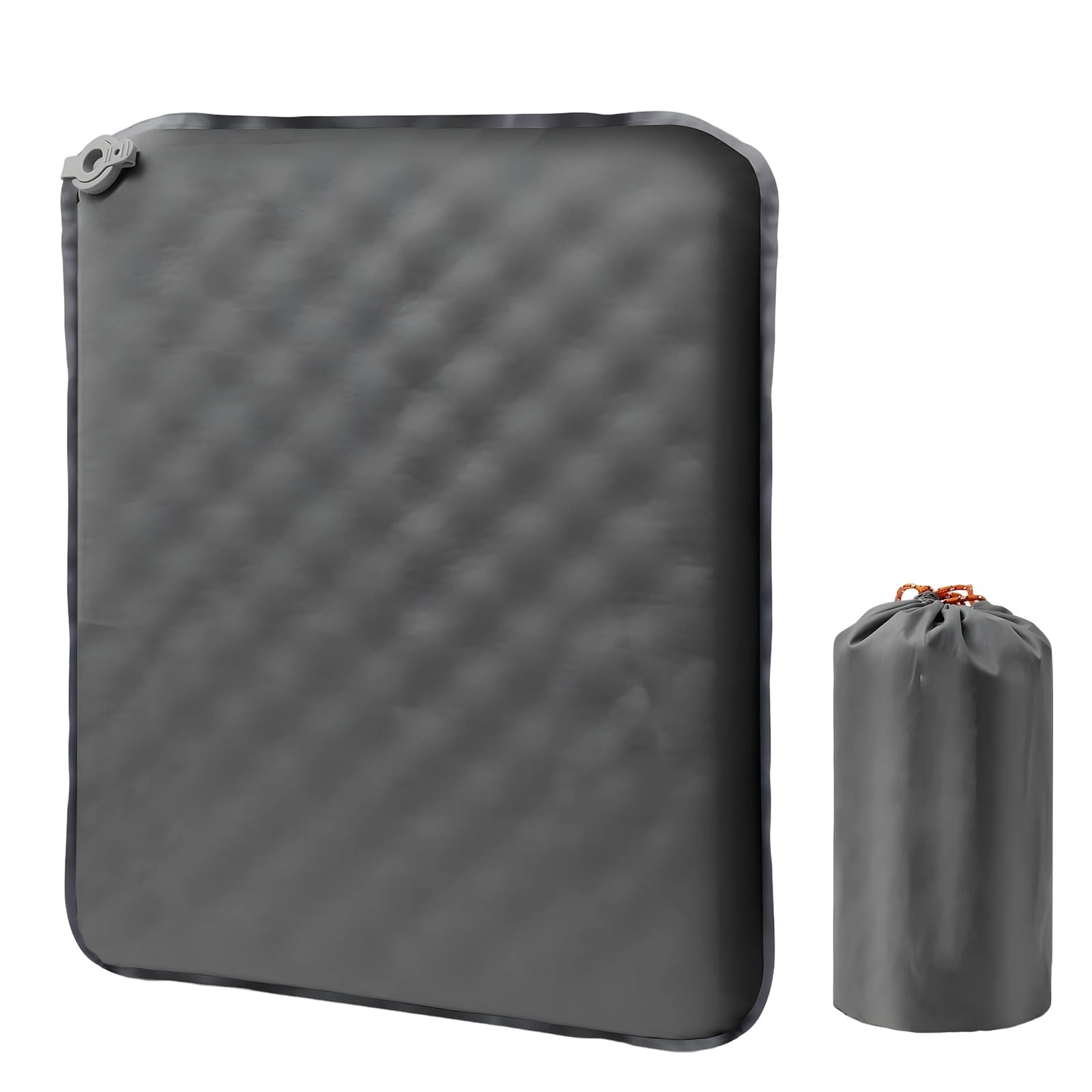 Aufblasbares Sitzkissen, tragbares Camping Luftsitzkissen mit Schnellaufblasung, Nylon TPU Material, kompaktes 19 cm Packmaß, leichtes Reisesitzkissen für Outdoor Camping