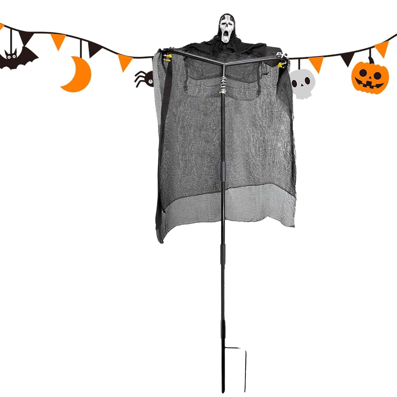Zewnętrzne Dekoracje Halloween Zewnętrzna Dekoracja Stracha Na Wróble | Odporna na Warunki Atmosferyczne Ozdoby do Scen Horroru dla Cmentarza Ogrodu Podwórka i Nawiedzonego Domu