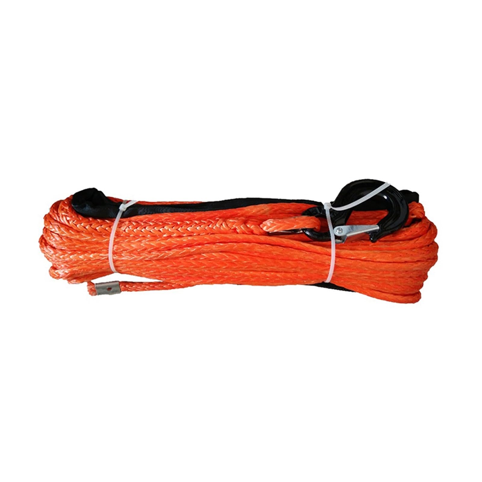 Mthckxjbsuz Oranje Winch Rope, Winch Line Uhmwpe Rope, 10Mm * 28M Synthetic/Uhmwpe With Wll 2T Hook(Oranje)
