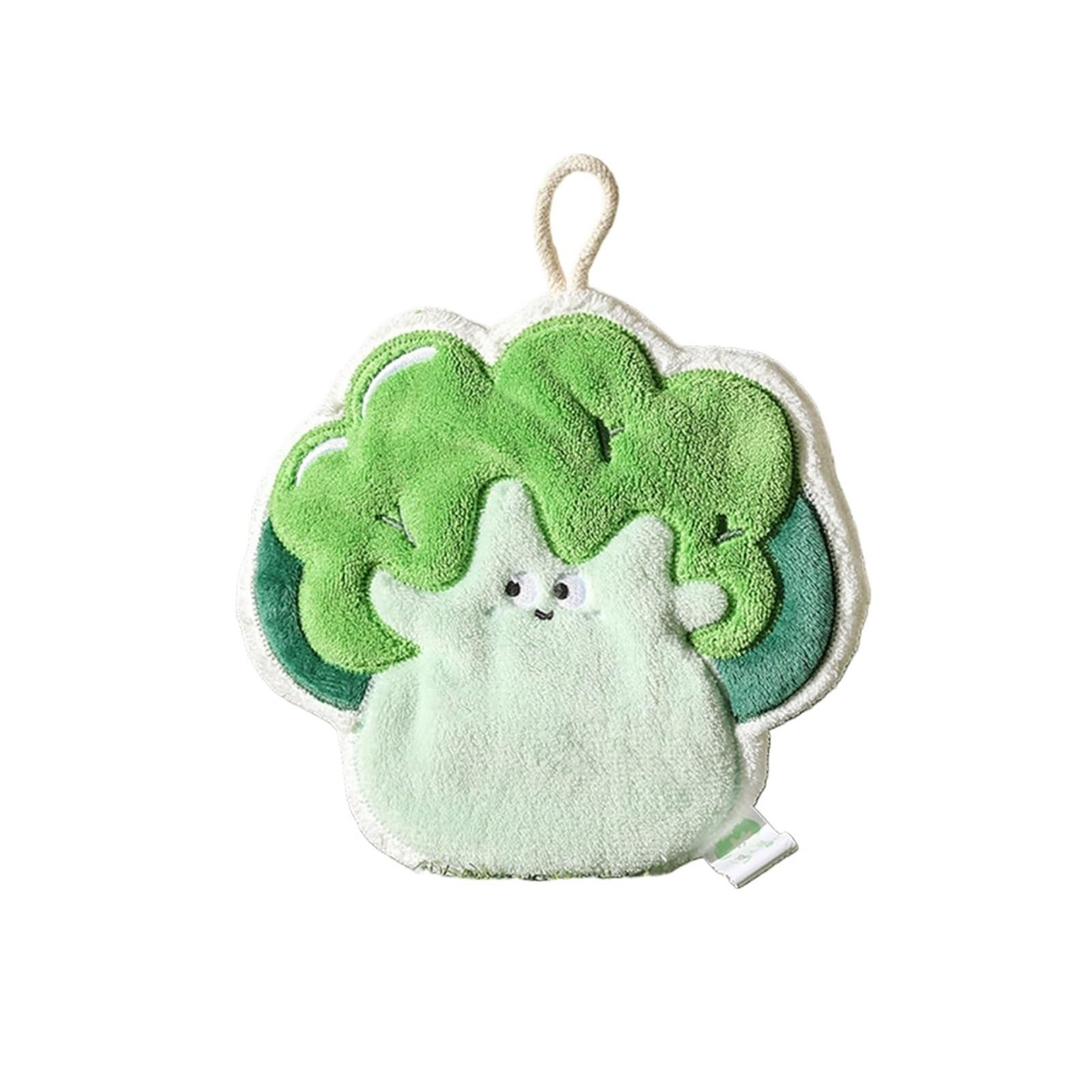 FGUJSUR Hand Towels Hand Towel Cute Cartoon Plush Lanyard Multi-functional Absorbent Towels Wipe Handkerchief Rag Cleaning Cloth(Green)