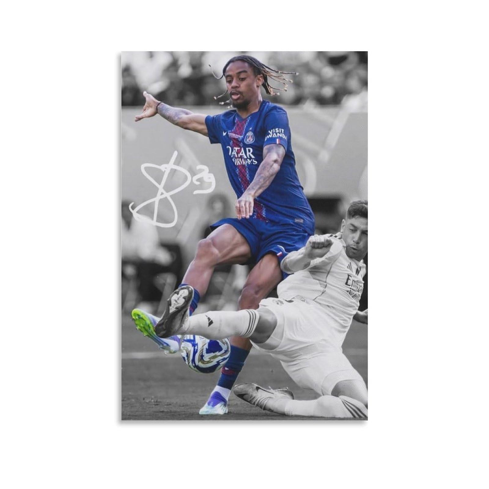 ASUIU Bradley Barcola Canvas Poster Picture Print Wall Art Poster Painting Canvas Posters Artworks Room Aesthetic 20x30inch(50x75cm)