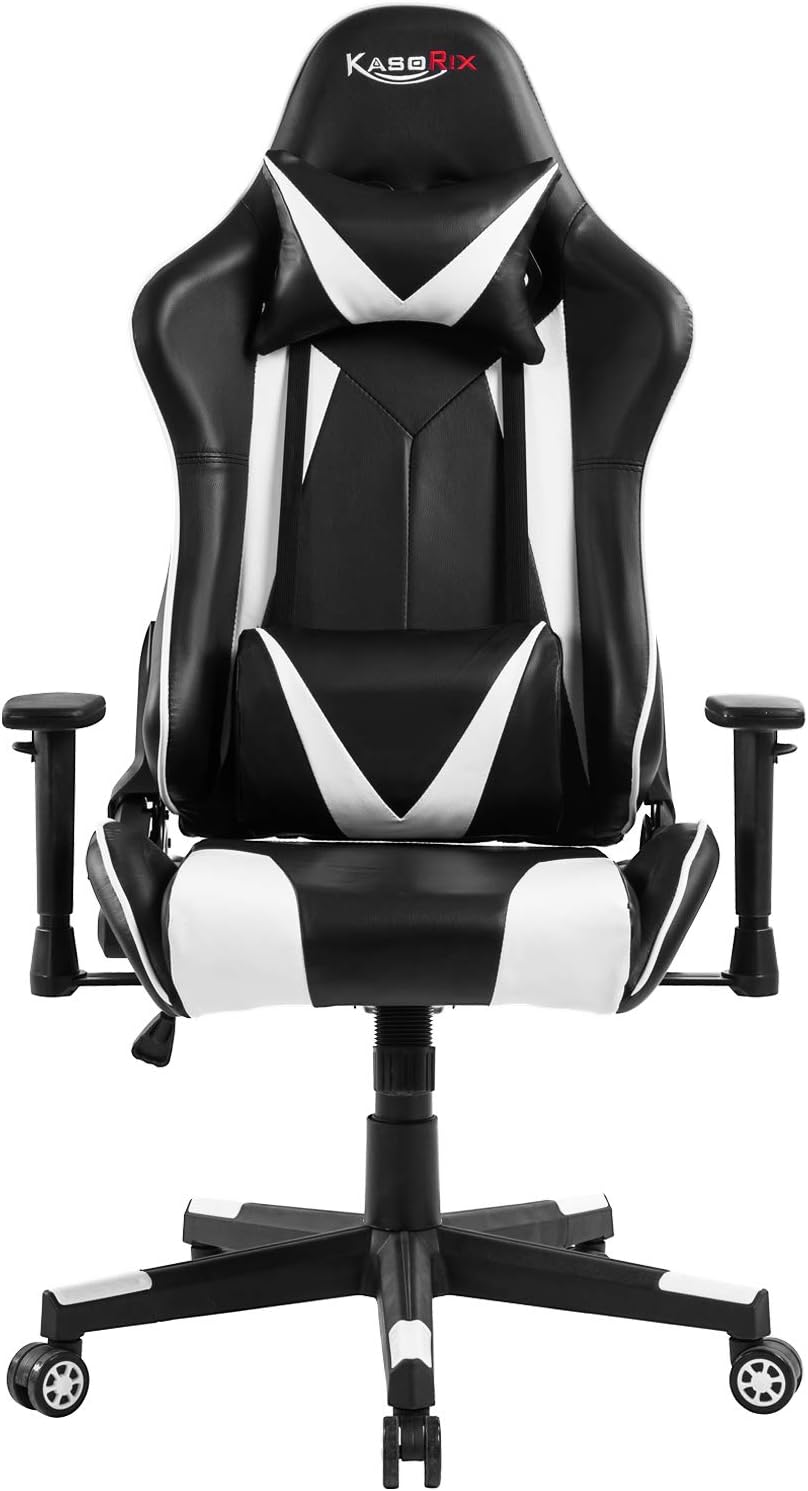 Kasorix White Ergonomic Gaming Chair Small Gaming Chair for Kid PC