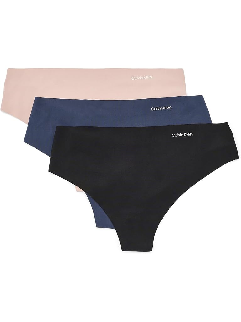 Multi Calvin Klein Invisibles Microfiber Stretch Thong 3-Pack
