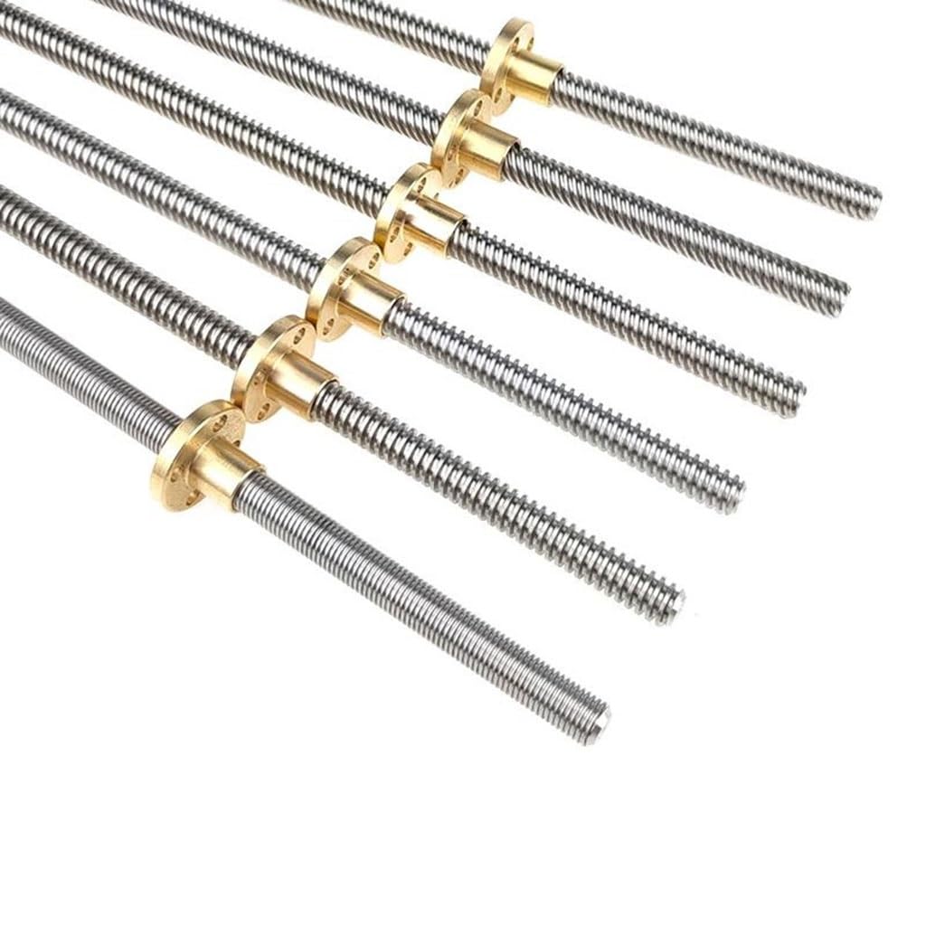 T8-Leitspindel, 1 mm, 2, 4, 8, 10, 12, 14 mm, Länge 100–800 mm, Trapezspindel, Schraube und Mutter aus Edelstahl for 3D