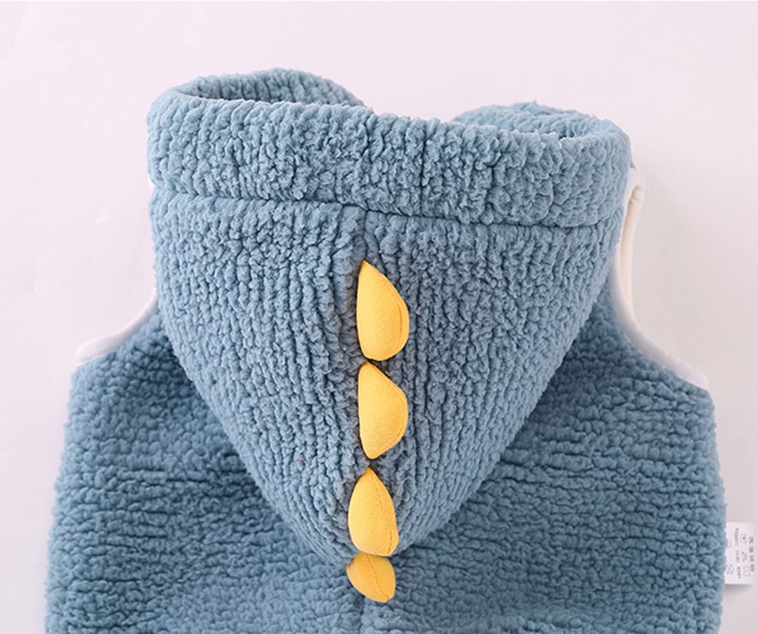 Neonata Vestiti senza maniche Orecchio animale Felpa con cappuccio Canotta Gilet in pile Cappotto Autunno Inverno Giacca calda