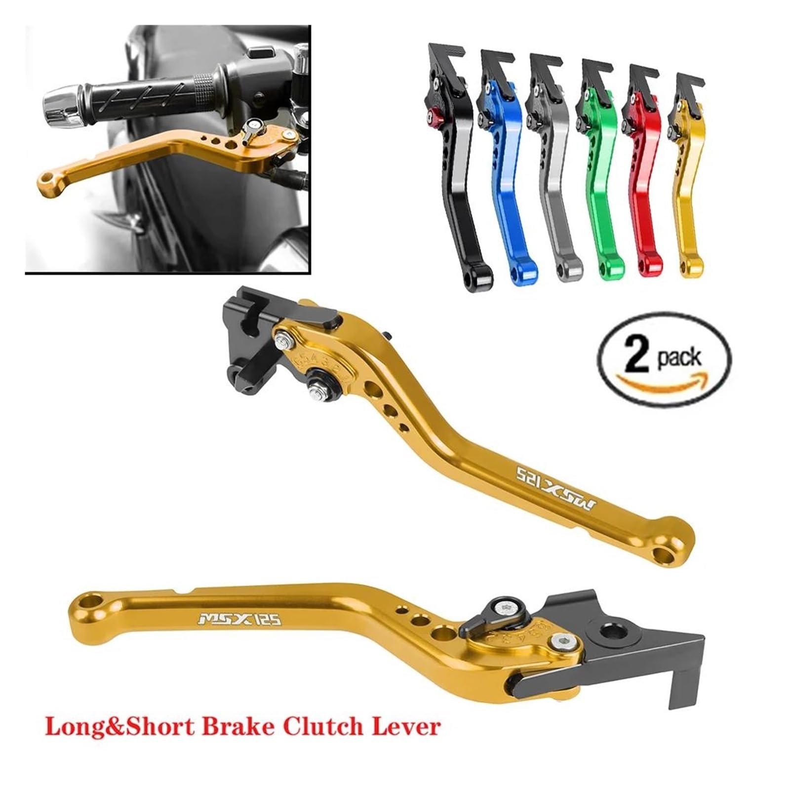 Voor MSX 125 MSX125SF 2016-2023 MSX125 GROM 2013-2023 Motorfiets CNC Verstelbare Uitschuifbare Rem Koppelingshendels Handvat Hendel
