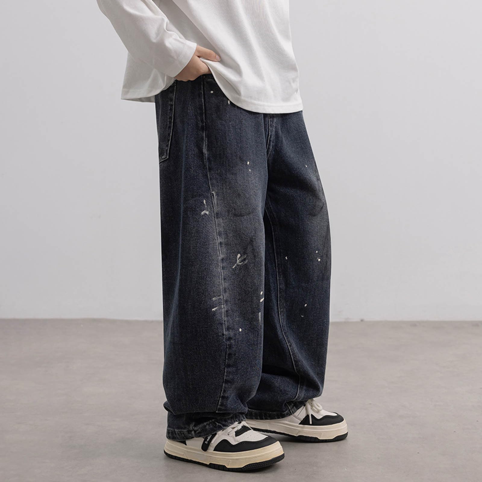 Generico Jeans Bambino-Pantaloni Casual in Denim per Ragazzi per l'autunno e Pantaloni Comodi e Larghi per Bambini più Grandi, Jeans alla Moda per Ragazzi con Stile Classico
