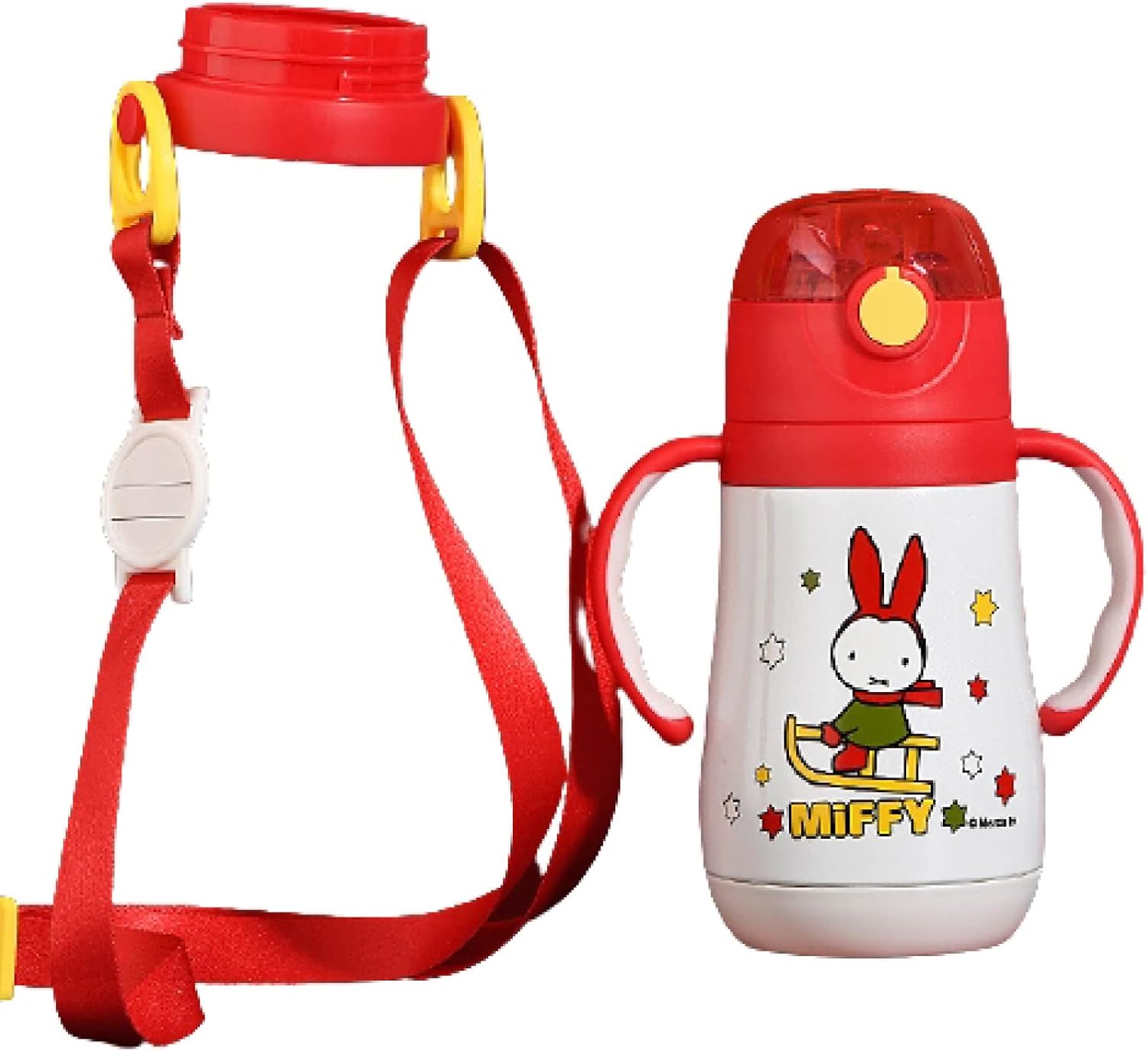 ミッフィーとおともだち 気圧バッファ 魔法瓶 水筒 ミッフィー ショルダーストラップ付き 名札付 ワンタッチオープン 真空断熱 ステンレスマグ ボトル 直飲み 子供用 男の子 女の子 男女兼用 幼稚園 コップ スポーツ Goldenhelix Org