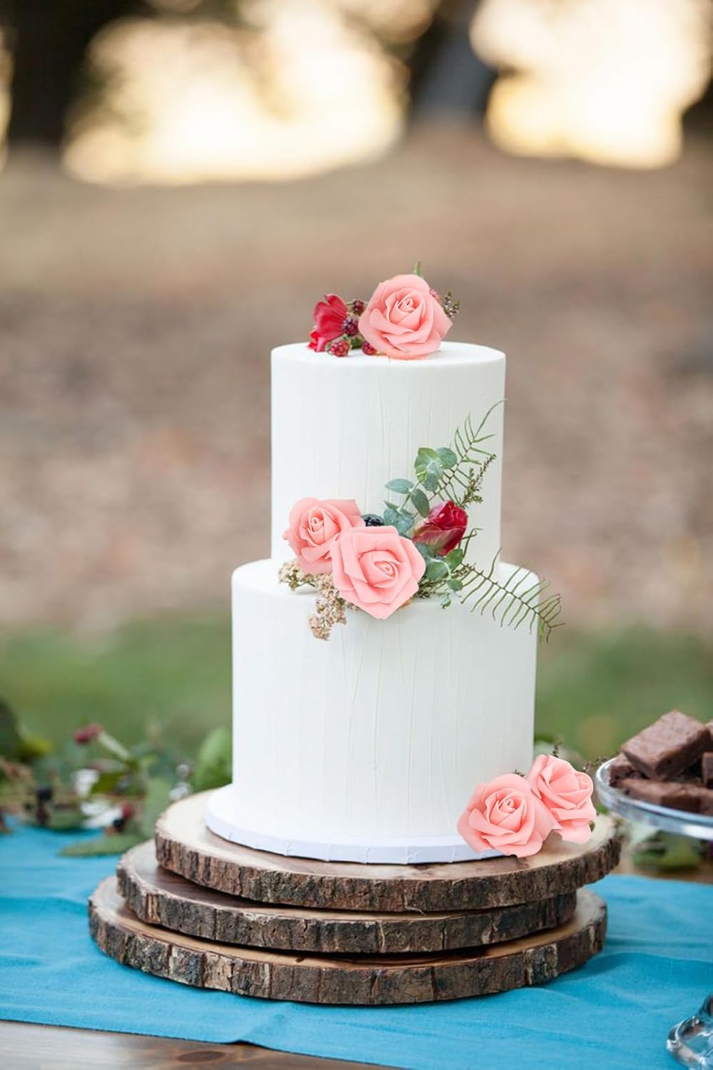 Artificial Rose Flower Heads, 200 PCS Peach Foam Roses for Crafts 1.97in Real Looking Fake Roses for DIY Wedding Party Baby Shower Home Decoration(Peach) - Image 6