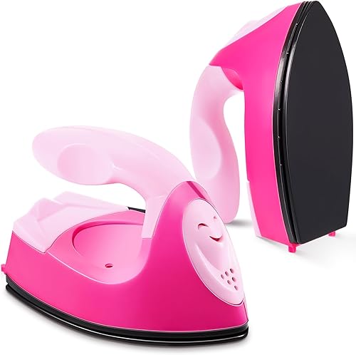 Vista 14 de Honoson - Plancha pequeña, térmica, portátil, práctica, con accesorios de base de carga, ideal para cuentas para planchar, parches, bricolaje, Negro
