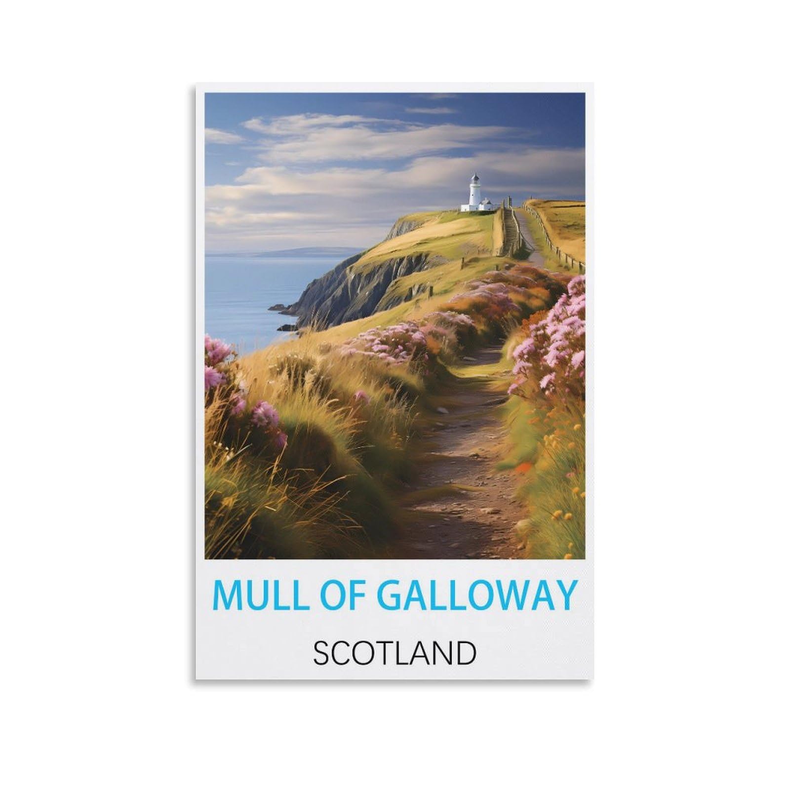 Zbbggoz Unframe-Style Mull Of Galloway Scotland Vintage Travel Posters 08X12inch(20X30cm) Canvas Wall Posters And Art Picture Print Modern Family Bedroom Decor