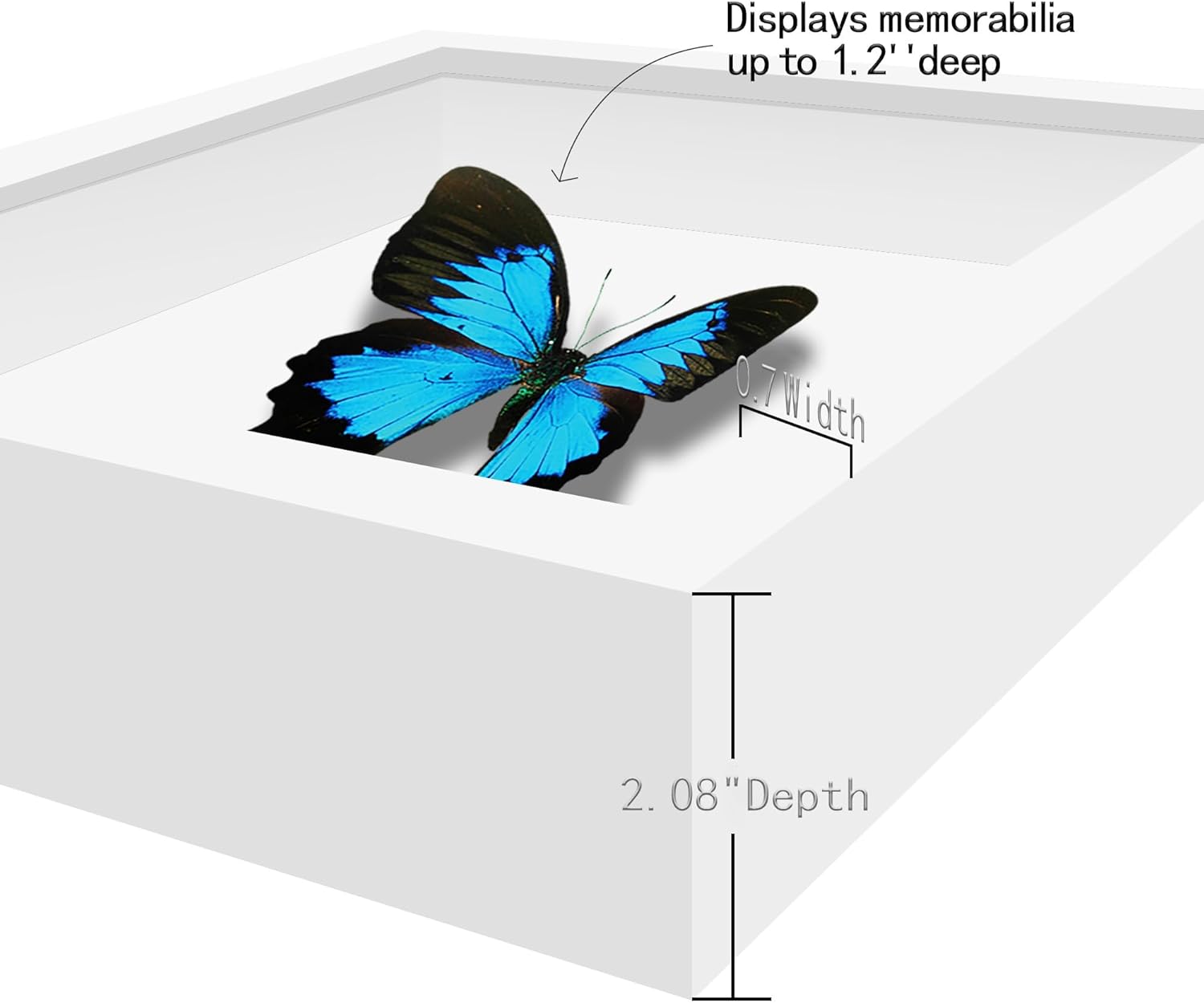 Picrit 10x10 Shadow Box Frame, Black, and White.