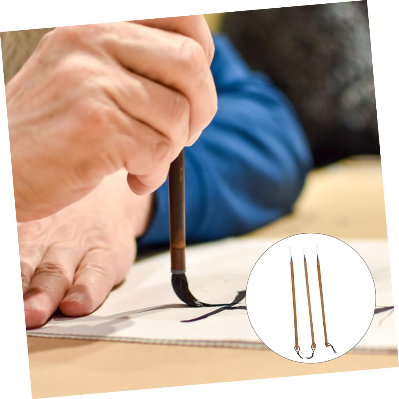 OSALADI 5 Set Pennello Da Scrittura Minuscolo Inchiostro Pennarello Ricaricabile Pennelli Per Calligrafia Penne Calligrafiche Cinesi Calligrafia Cinese A Pennello Palo Di Bambù 4 Pezzi*5