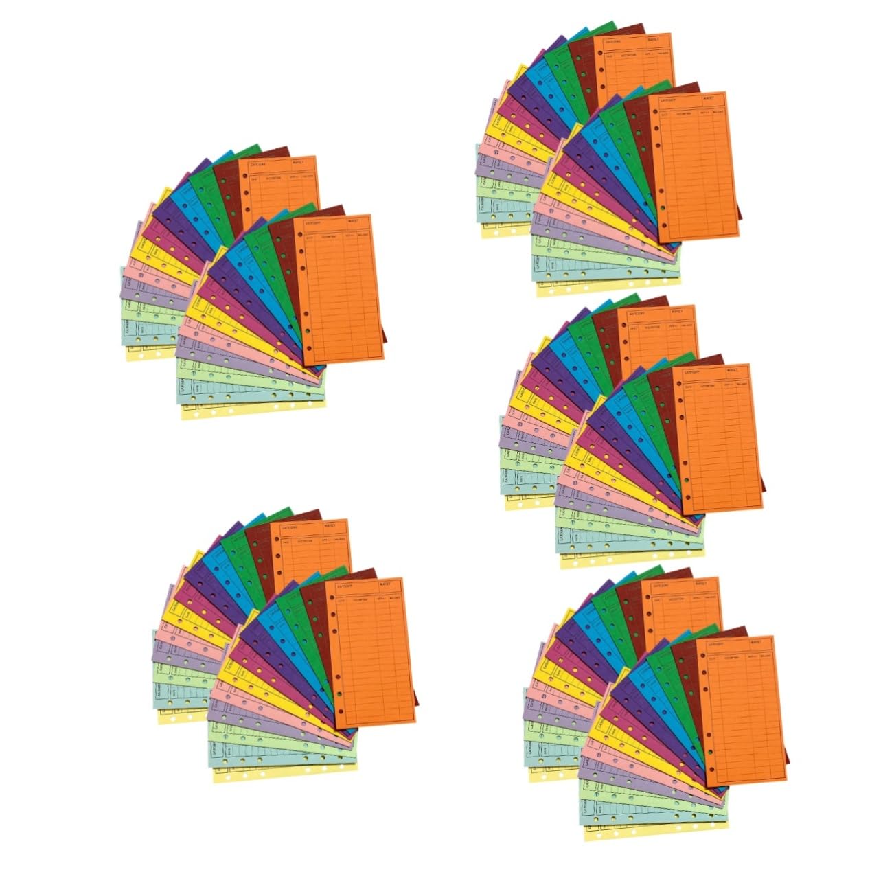 NUOBESTY Lot de 5 Enveloppes pour Carnet de Notes Feuilles Budgétaires Enveloppes pour Espèces pour Usage Domestique Bureau Commercial Pièces X 5