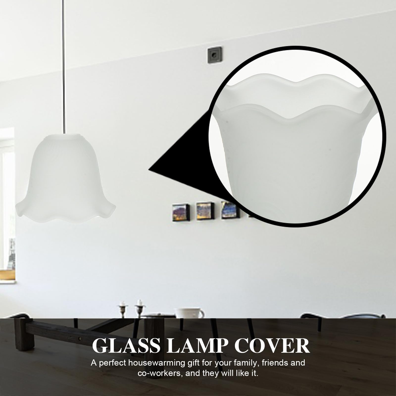 Paralume in Vetro E27 Elegante per Lampade da Tavolo e Comodino