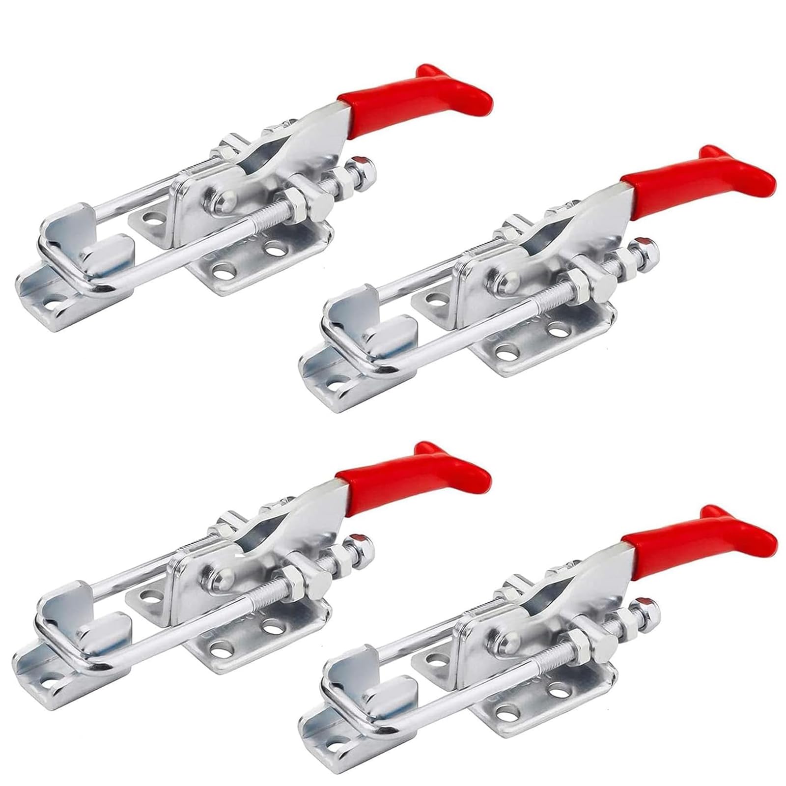 SHENRUZENG Toggle Clamp, Set of 4 Metal Toggle Latches, Adjustable Toggle Clamping Clamp for Cabinet Door, Box