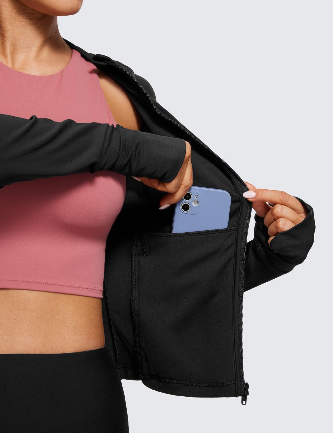 CRZ YOGA Giacca da allenamento con zip intera Butterluxe da donna, vestibilità slim